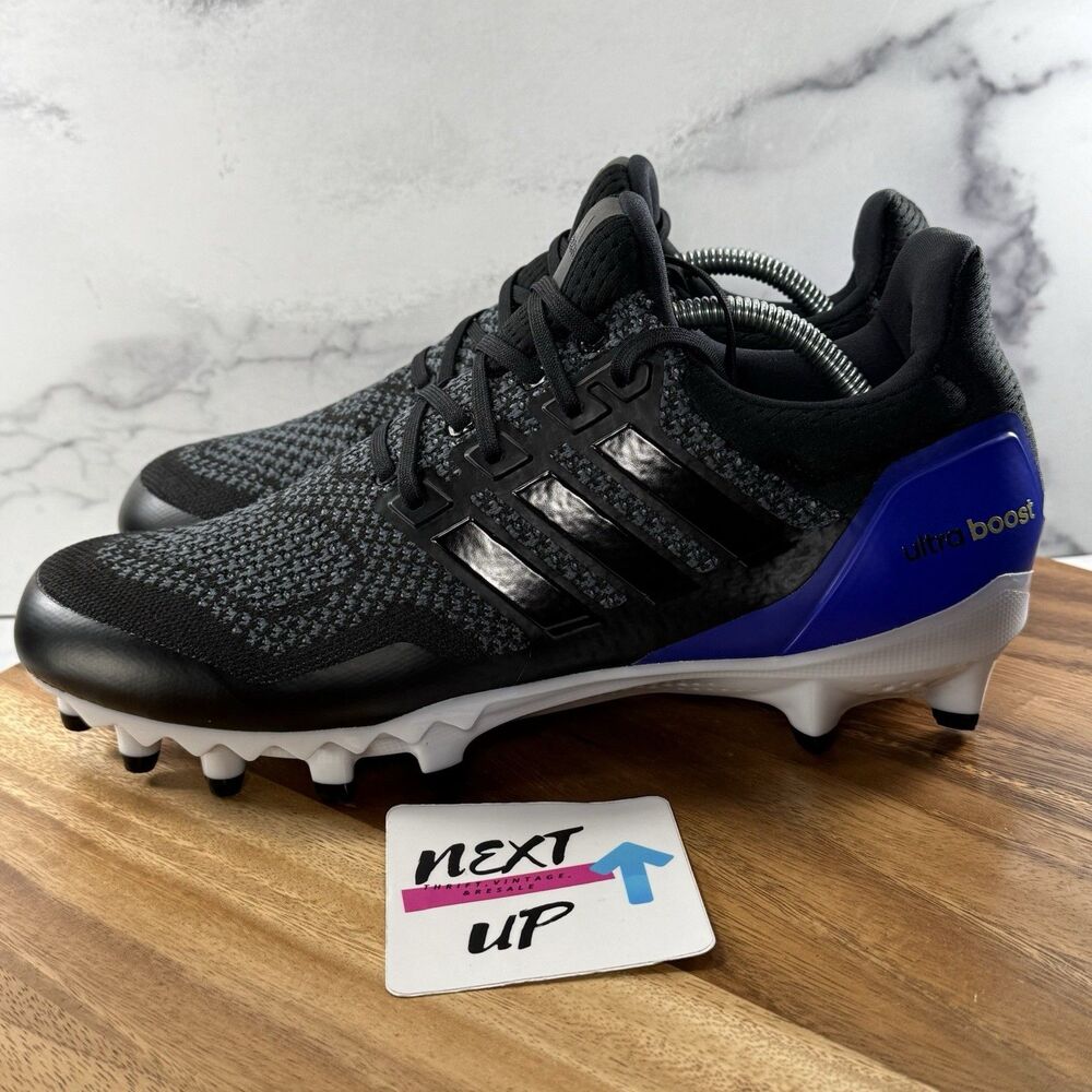 Men’s 10.5-adidas Ultra Boost Football Cleats OG Black Blue Purple JP7410